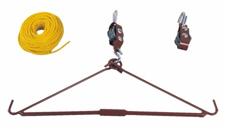 Slakteoppheng med tau og talje