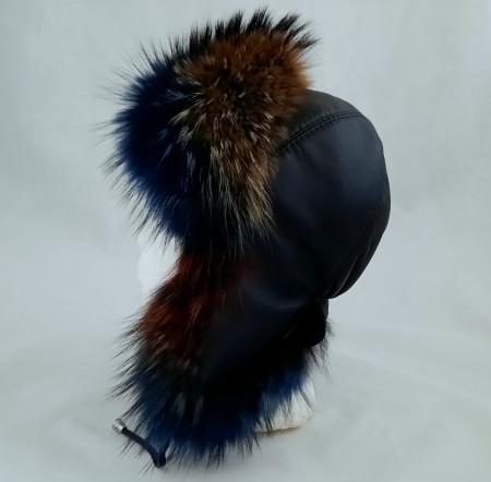 Skinnlue med ekte pels