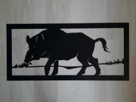 Metallplate Villsvin