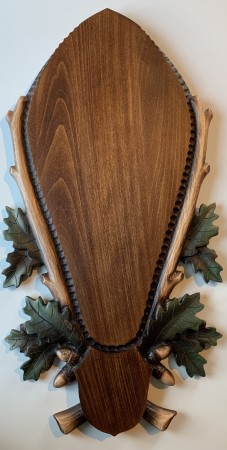 Trofeplate eksklusiv med grønne blader til hjort 